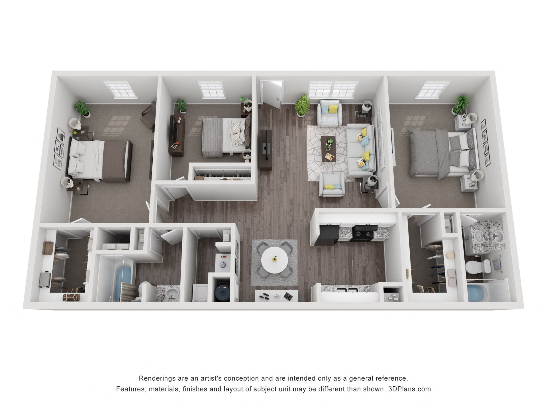Floor plan layout diagram for 3x2 A TC 60 Select